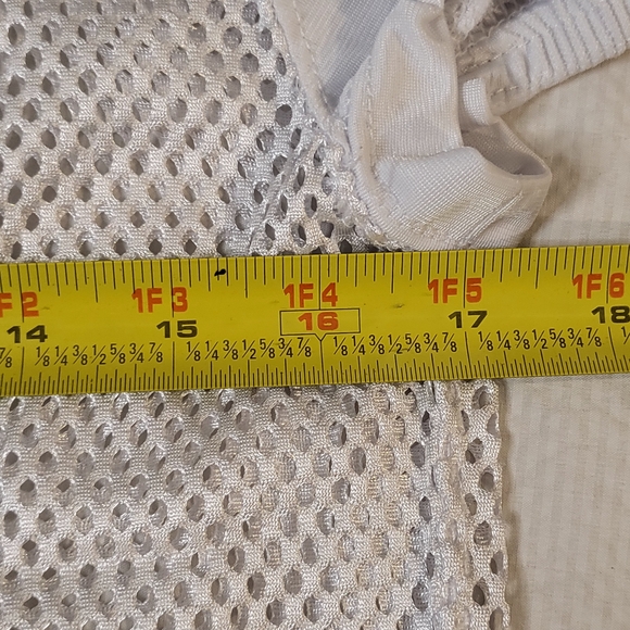 Schutt Youth Size Small White Vneck Mesh Jersey Short Sleeve - Picture 5 of 7